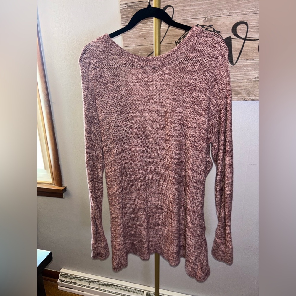 Peace Love World Pink Knit Sweater - Picture 3 of 3